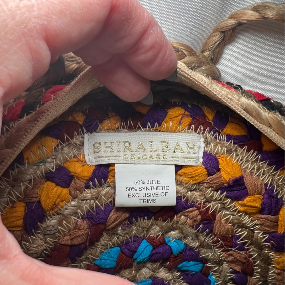 Shiraleah Multicolor Woven Round Boho Crossbody Bag - Picture 7 of 11
